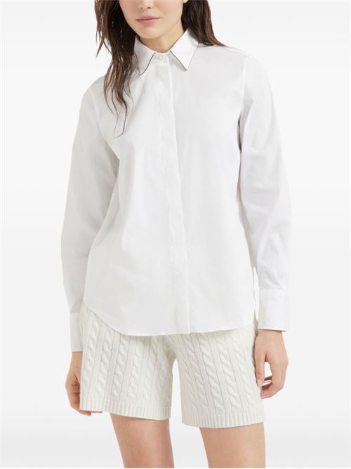 Shirt with collar detail BRUNELLO CUCINELLI | M0091MA606C159